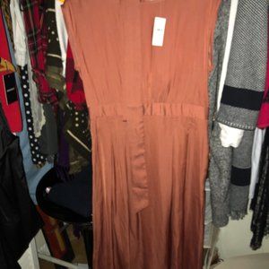 Beautiful mauvy, peachy 100% silk dress